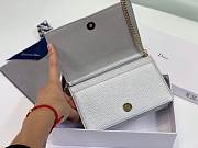 DIOR Ama Shield Flap Bag 19cm (Silver) - 4