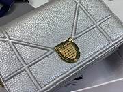 DIOR Ama Shield Flap Bag 19cm (Silver) - 6