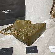 YSL Loulou puffer quilted lambskin bag moss green 29cm 577476 - 2