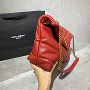 YSL Loulou Puffer Quilted Lambskin Bag (Red) 35cm 577475-1 - 5