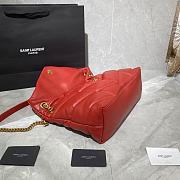 YSL Loulou Puffer Quilted Lambskin Bag (Red) 35cm 577475-1 - 4