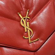 YSL Loulou Puffer Quilted Lambskin Bag (Red) 35cm 577475-1 - 2