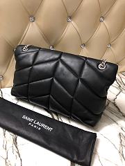 YSL Silver Buckle Loulou Puffer Quilted Lambskin Bag 35cm 577475 - 2