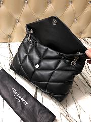 YSL Silver Buckle Loulou Puffer Quilted Lambskin Bag 35cm 577475 - 5