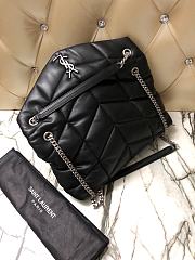 YSL Silver Buckle Loulou Puffer Quilted Lambskin Bag 35cm 577475 - 4