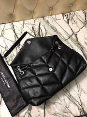 YSL Silver Buckle Loulou Puffer Quilted Lambskin Bag 35cm 577475 - 6