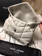 YSL Loulou Puffer Quilted Lambskin Bag (White) 29cm 577476.jd - 3