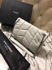 YSL Loulou Puffer Quilted Lambskin Bag (White) 29cm 577476.jd - 4