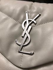 YSL Loulou Puffer Quilted Lambskin Bag (White) 29cm 577476.jd - 2