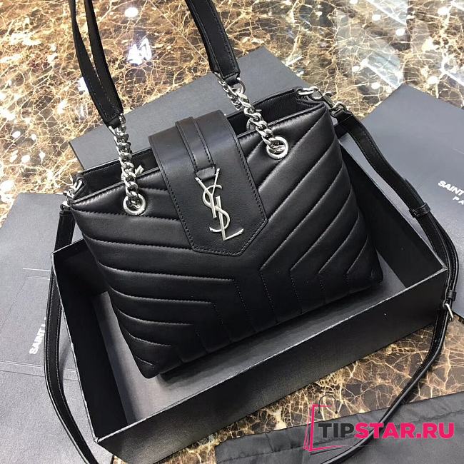 YSL Top Original Loulou Small Black Y Shaped Shopping Bag 502717 - 1