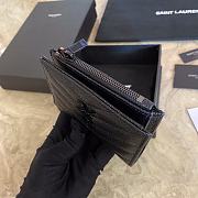 YSL New Style Ladies Fashion Caviar Zipper Large Capacity Short Wallet 575879 460360 - 3