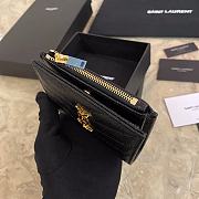 YSL New Style Ladies Fashion Caviar Zipper Large Capacity Short Wallet 575879 460360-1 - 6