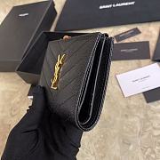 YSL New Style Ladies Fashion Caviar Zipper Large Capacity Short Wallet 575879 460360-1 - 4