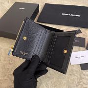 YSL New Style Ladies Fashion Caviar Zipper Large Capacity Short Wallet 575879 460360-1 - 3
