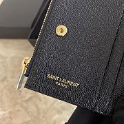 YSL New Style Ladies Fashion Caviar Zipper Large Capacity Short Wallet 575879 460360-1 - 2