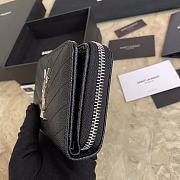 YSL New Ladies Fashion Caviar Zipper Large Capacity Short Wallet 403723 460360  - 5
