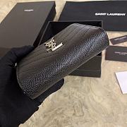 YSL New Ladies Fashion Caviar Zipper Large Capacity Short Wallet 403723 460360  - 4