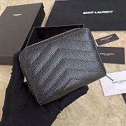 YSL New Ladies Fashion Caviar Zipper Large Capacity Short Wallet 403723 460360  - 2