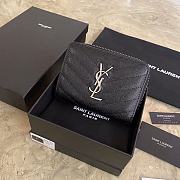 YSL New Ladies Fashion Caviar Zipper Large Capacity Short Wallet 403723 460360  - 1