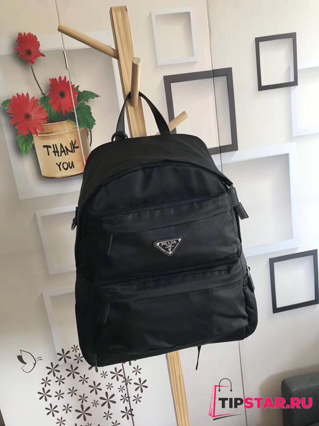 PRADA Counter New Backpack 2vz025 Nylon Material Adjustable Strap Back Fabric Saffiano Leather Handle   - 1