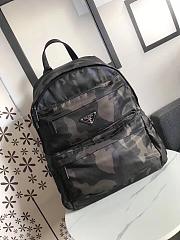 PRADA Counter New Backpack 2vz025 Nylon Material Adjustable Strap Back Fabric Saffiano Leather Handle 2 - 1