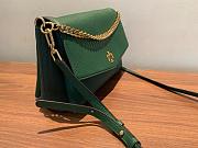 Tory Burch | Imported Tumbled Grain Cowhide With Lapa Cowhide And Nubuck Leather (Green) - 3