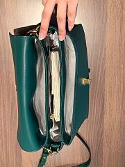 Tory Burch | Imported Tumbled Grain Cowhide With Lapa Cowhide And Nubuck Leather (Green) - 2