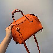 TORI BURCH Lychee Leather Retro Hardware Outlines The Round Outline Of Perry Portable (Orange)  - 2