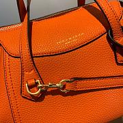 TORI BURCH Lychee Leather Retro Hardware Outlines The Round Outline Of Perry Portable (Orange)  - 6