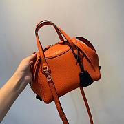 TORI BURCH Lychee Leather Retro Hardware Outlines The Round Outline Of Perry Portable (Orange)  - 1