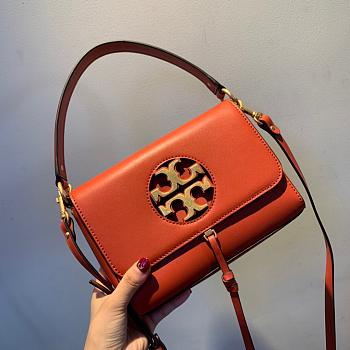 TORI BURCH Fashion Small Square Bag Can Be One Shoulder Messenger (Orange)  