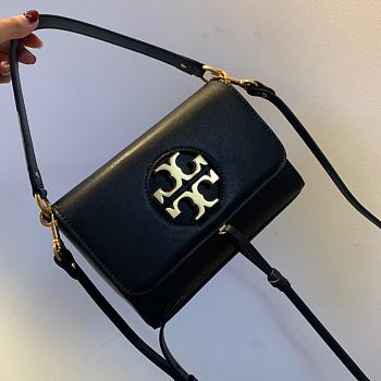TORI BURCH Fashion Small Square Bag Can Be One Shoulder Messenger (Black)  