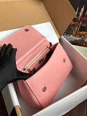 D&G medium Sicily bag in dauphine calfskin in pink 25cm - 3