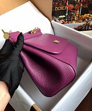 D&G medium Sicily bag in dauphine calfskin in purple 25cm - 2