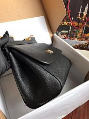 D&G medium Sicily bag in dauphine calfskin in black 25cm - 4