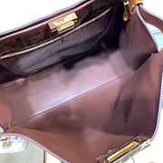 FENDI F peekaboo upgraded version handbag, new color soft frosted leather 42cm 304 (Tan) - 6
