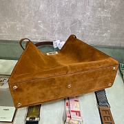FENDI F peekaboo upgraded version handbag, new color soft frosted leather 42cm 304 (Tan) - 5