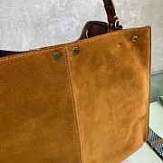 FENDI F peekaboo upgraded version handbag, new color soft frosted leather 42cm 304 (Tan) - 3