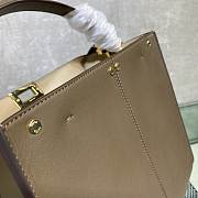 FENDI F Home Peekaboo Upgraded Version Handbag, Soft Calf Leather With Shoulder Strap Small 30cm 305 (Gray) - 4