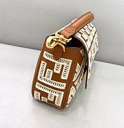 FENDI BAGUETTE Brown Leather Bag With FF Embroidery 8BR600AF2QF1C0G  - 3