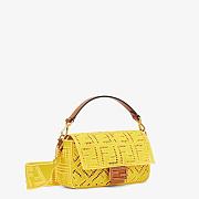 FENDI BAGUETTE Embroidered Canvas Handbag (Yellow) 8BR600AF2VF1EGB  - 5