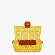 FENDI BAGUETTE Embroidered Canvas Handbag (Yellow) 8BR600AF2VF1EGB  - 3