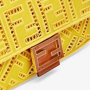 FENDI BAGUETTE Embroidered Canvas Handbag (Yellow) 8BR600AF2VF1EGB  - 2