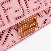 FENDI BAGUETTE Pink Canvas Bag With Embroidery 8BR600AF2VF1DST  - 6