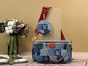 LV Original Single Monogram Element Vertical And Horizontal Interwoven Denim 2 - 1