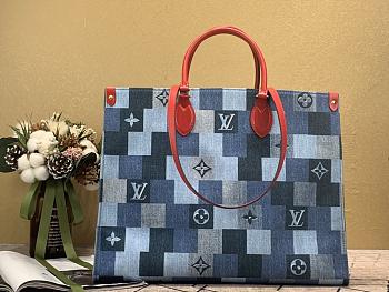 LV Original Single Monogram Element Vertical And Horizontal Interwoven Denim 7