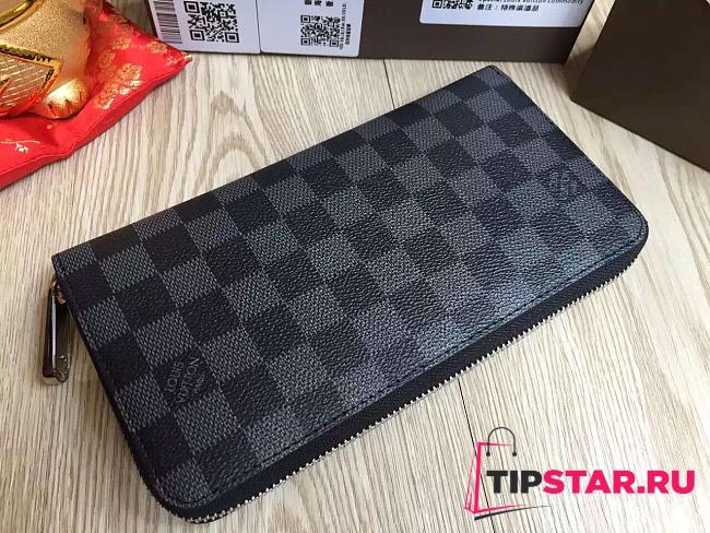 LV Large Wallet / Black Grid N63077 - 1