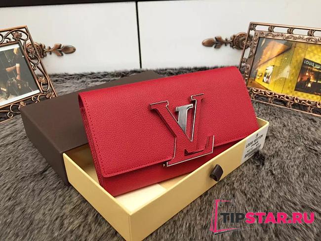 LV Big Red Wallet 61738  - 1