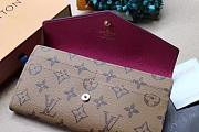 LV New Yellow Flower Envelope Bag  Rose Red 60531  - 4