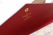 LV New Yellow Flower Envelope Bag Wine Red 60531  - 2